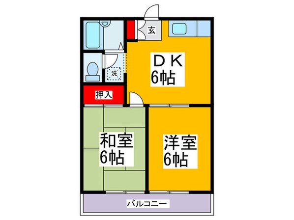 コスモシティ坂口の物件間取画像